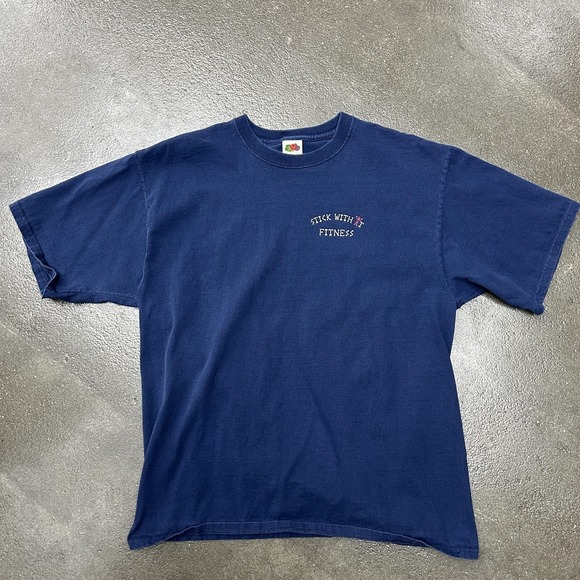 Fruit of the Loom Other - Vintage Stick With It‎ Fitness Shirt Mens XL Blue 2003 Football Hampton 2000s